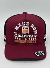 RUM DISAPPEAR TRUCKER CAP