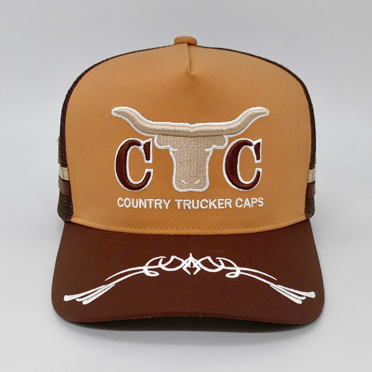 LONGHORN BROWN TRUCKER CAP