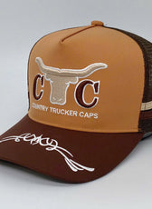 LONGHORN BROWN TRUCKER CAP