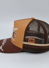 LONGHORN BROWN TRUCKER CAP