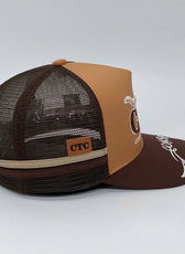 LONGHORN BROWN TRUCKER CAP