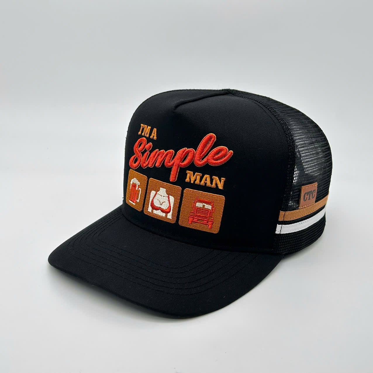 I'M A SIMPLE MAN TRUCKER CAP