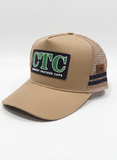 BEIGE RUBBER PATCH TRUCKER CAP