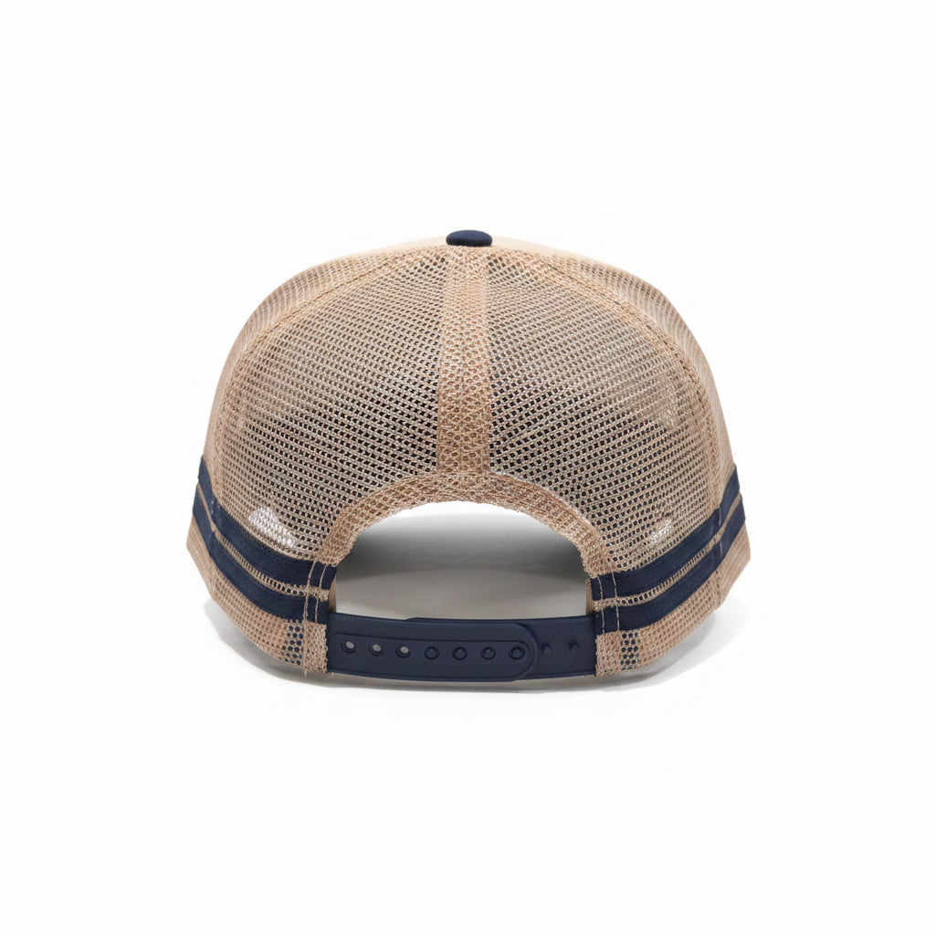 BEIGE RUBBER PATCH TRUCKER CAP