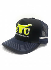 NEON GREEN BULLHORN TRUCKER CAP