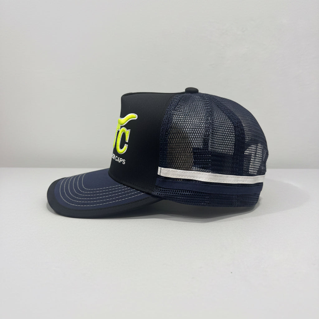 NEON GREEN BULLHORN TRUCKER CAP