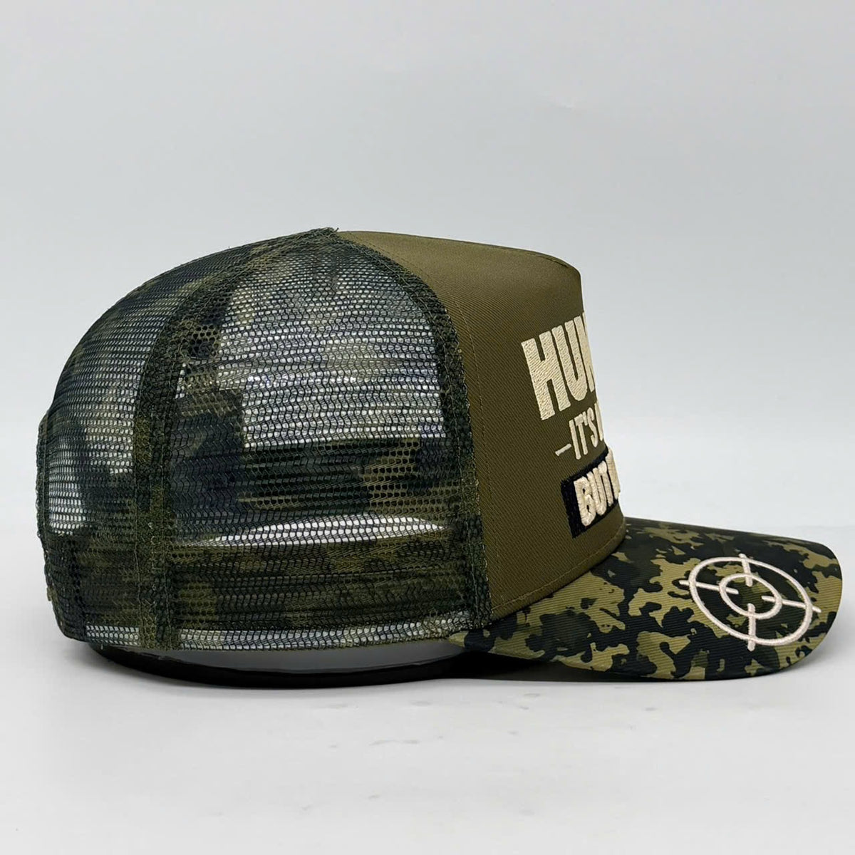 HUNTING. IT'S LIKE GOLF. BUT FOR MEN. TRUCKER CAP