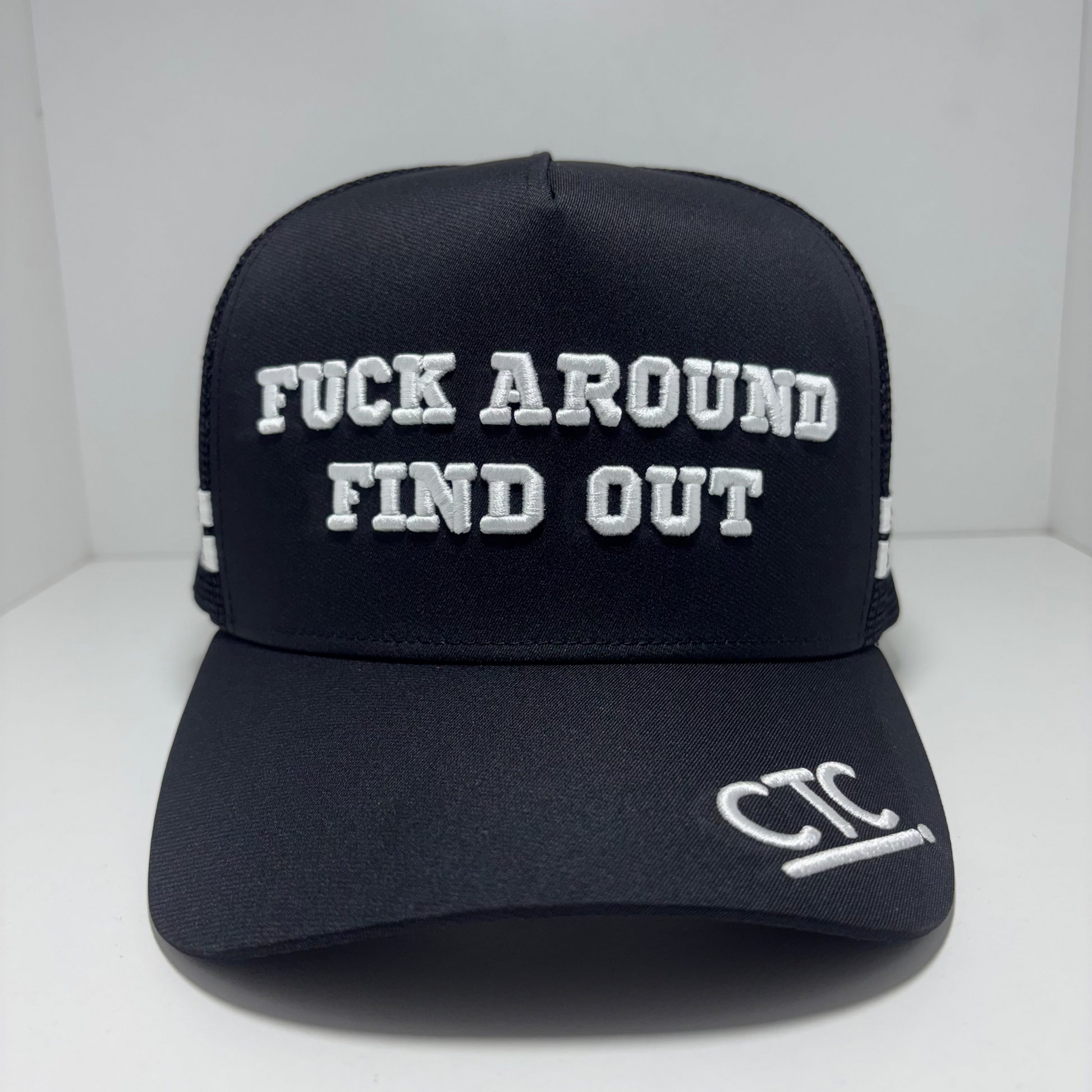 FUCK AROUND BASIC TRUCKER CAP