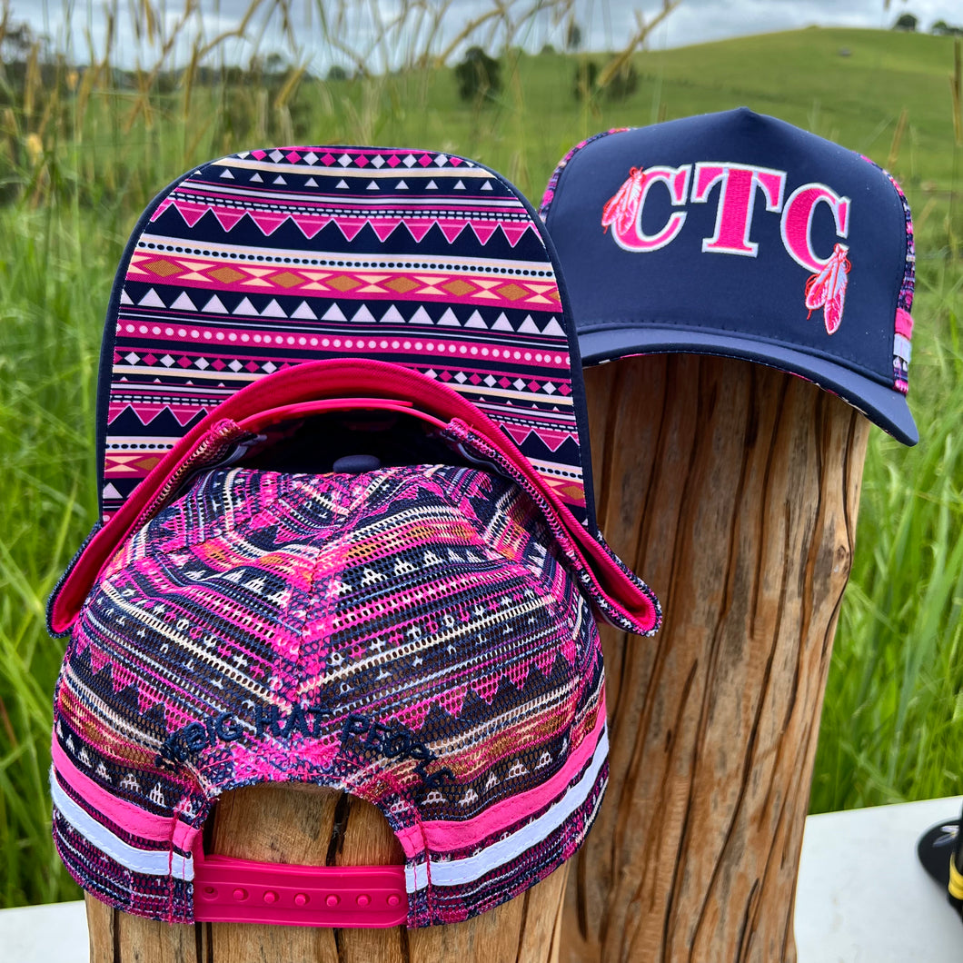 CTC FEATHER PINK TRUCKER CAP