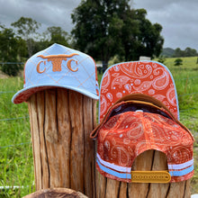 Load image into Gallery viewer, CTC LONGHORN PAISLEY TRUCKER CAP
