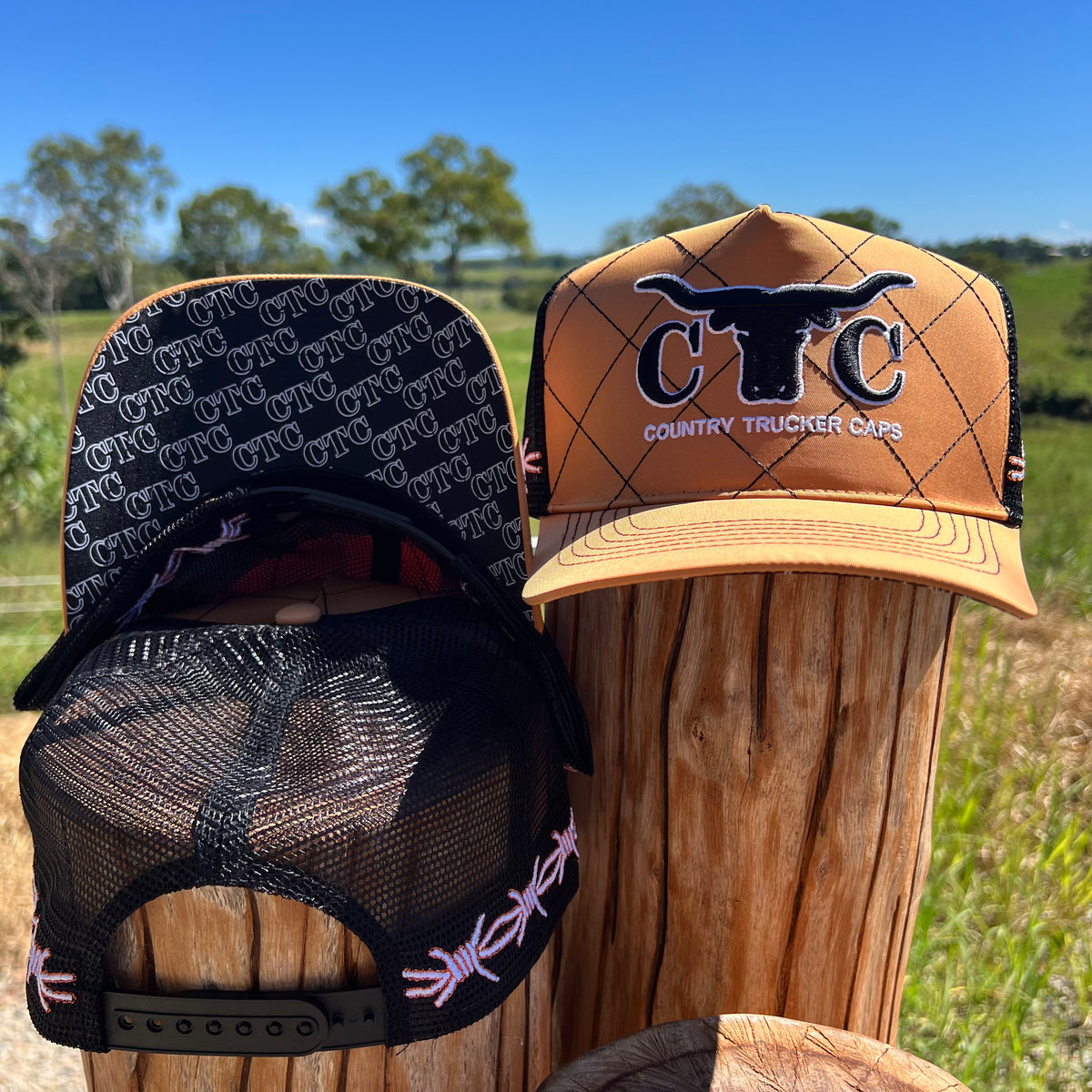 TAN BARB WIRE TRUCKER CAP – The Country Companies