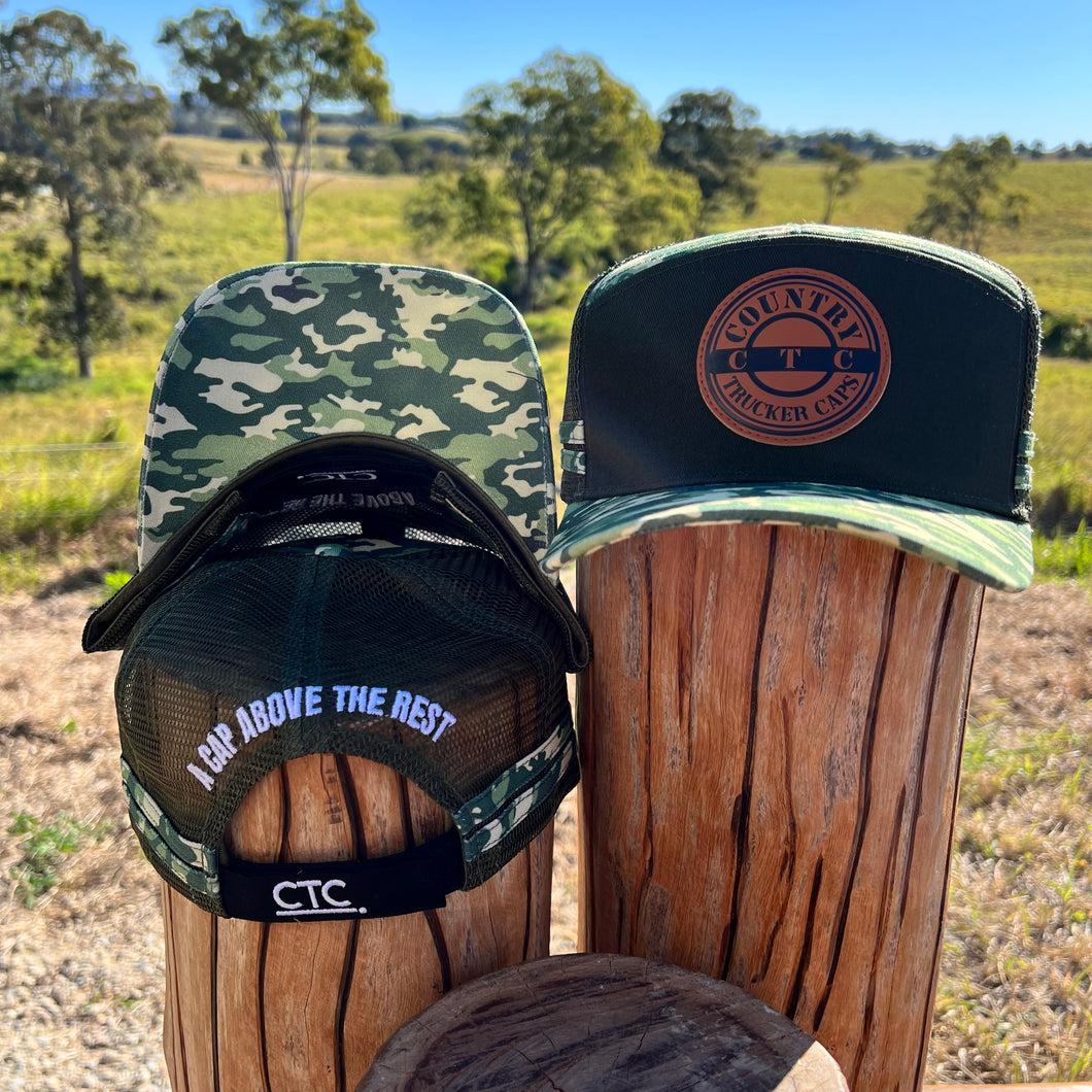 7 PANEL CAMO TRUCKER CAP