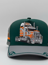 KENWORTH GREEN/GREY TRUCKER CAP