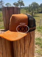 Cowhide Branded Trucker Cap