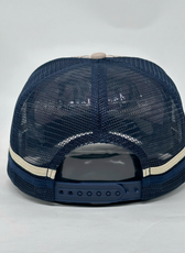 NAVY SUEDE TRUCKER CAP