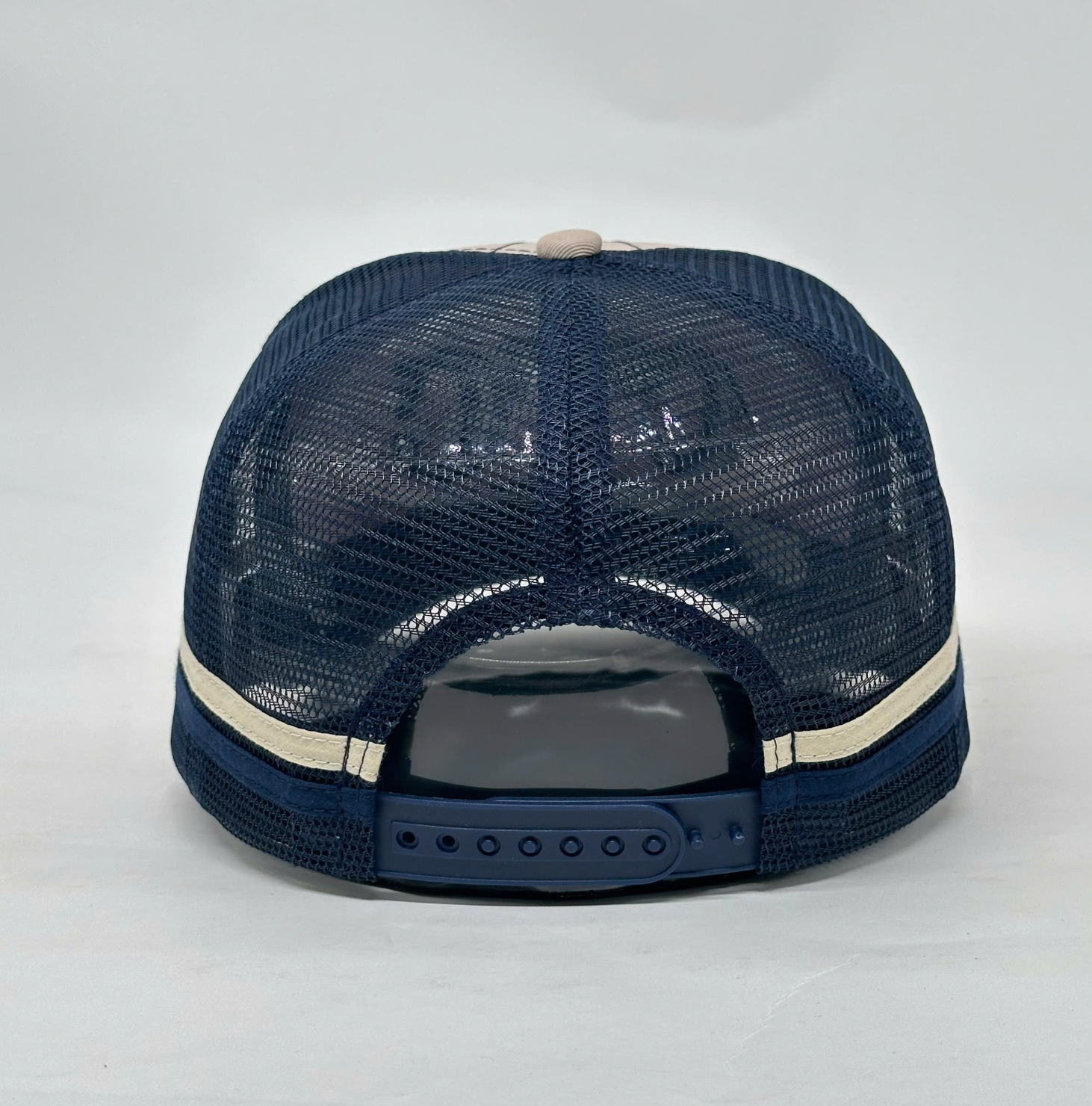 NAVY SUEDE TRUCKER CAP