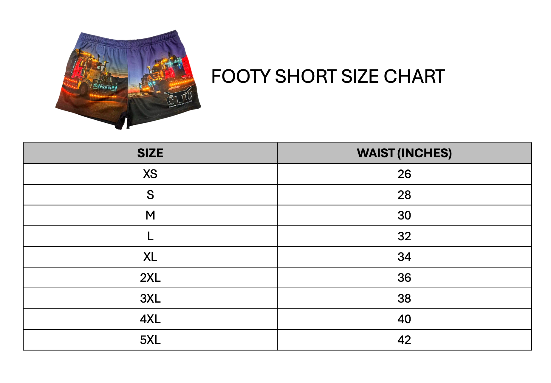 NIGHTIME HAULERS FOOTY SHORTS