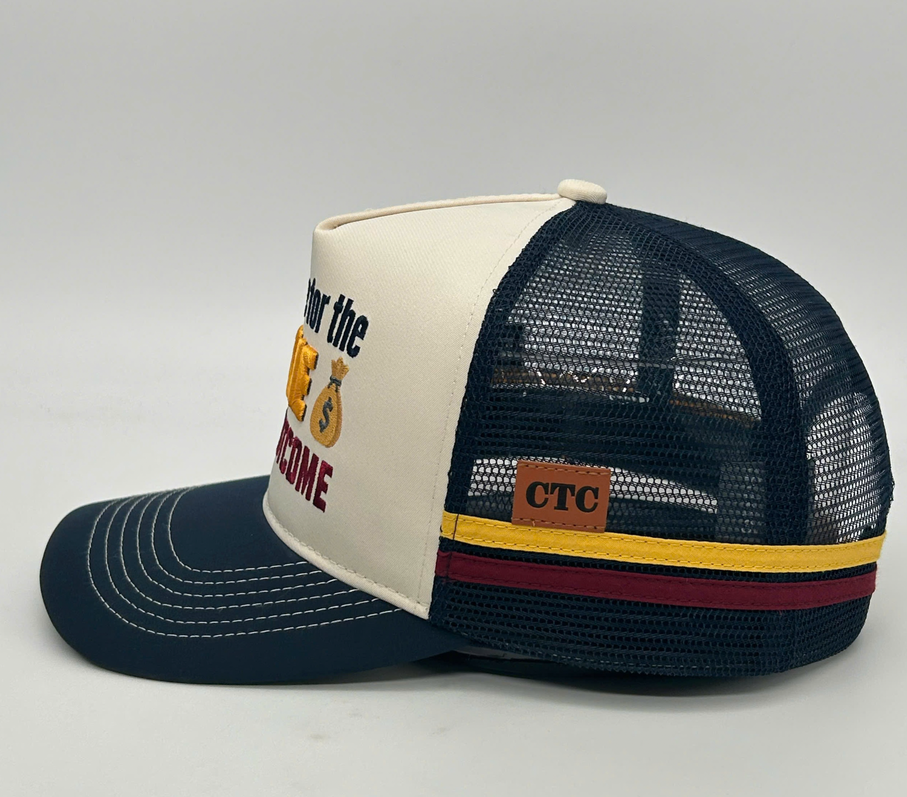 I'M HERE FOR THE INCOME NOT THE OUTCOME TRUCKER CAP