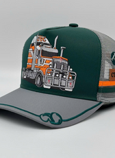 KENWORTH GREEN/GREY TRUCKER CAP