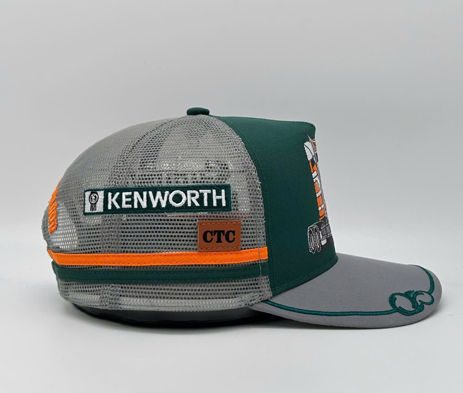 KENWORTH GREEN/GREY TRUCKER CAP