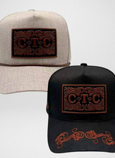 EMBOSSED LEATHER TRUCKER CAP RANGE