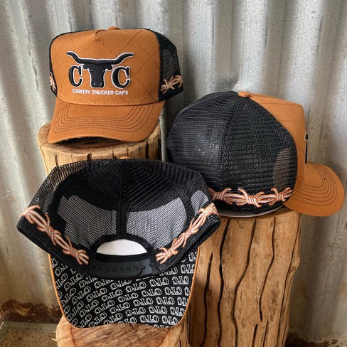 TAN BARB WIRE TRUCKER CAP – The Country Companies