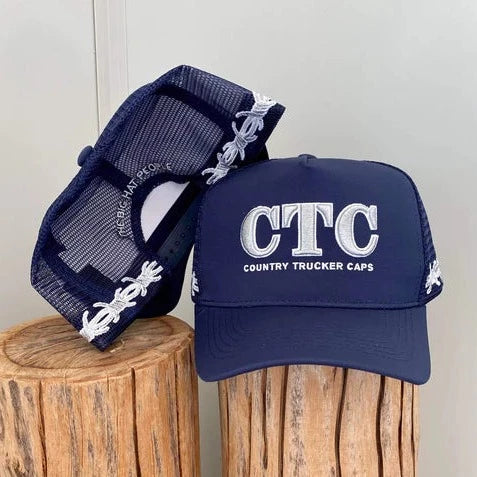 CTC NAVY BARBWIRE TRUCKER CAP