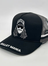 MULLET MANIA SCHWARZE TRUCKER-KAPPE