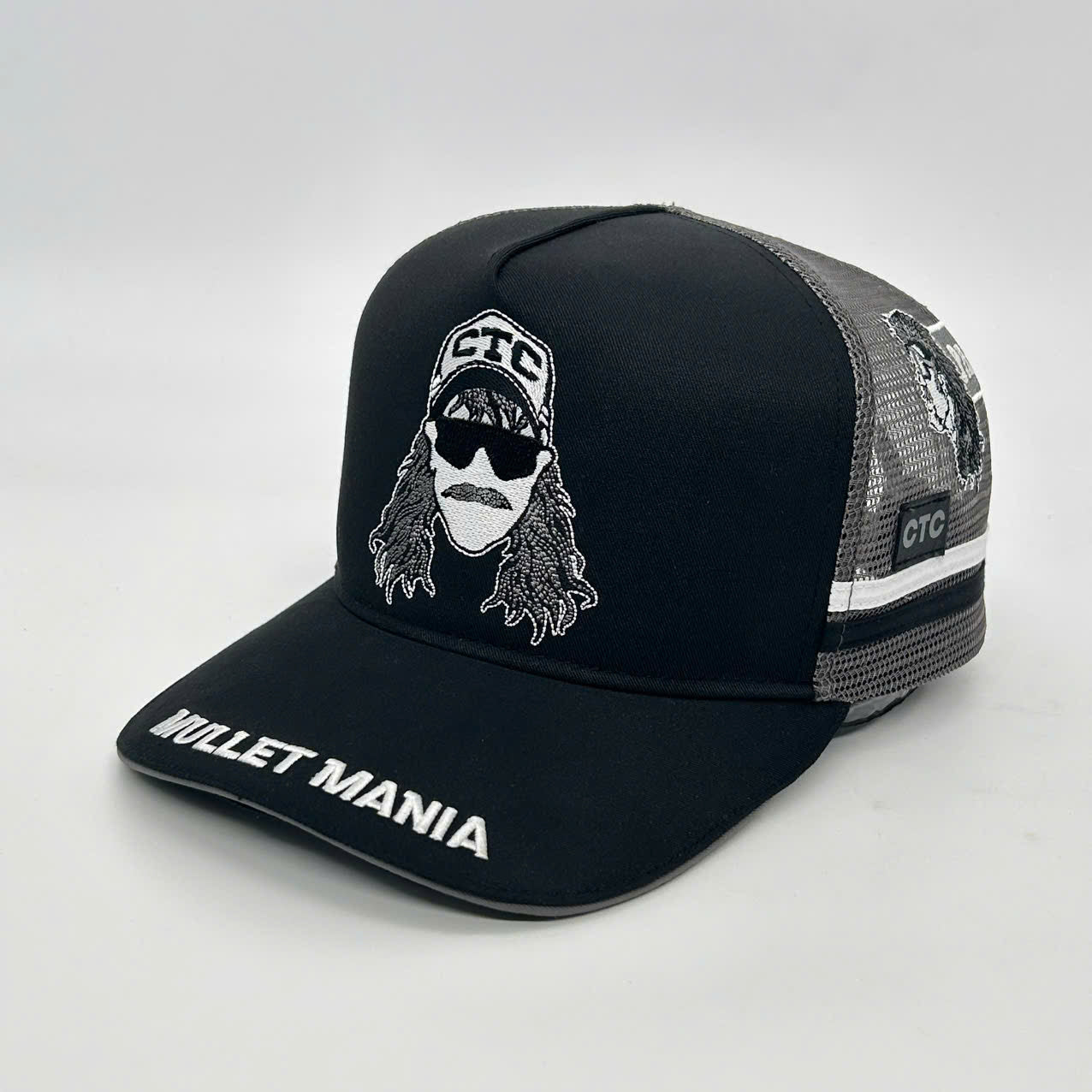 MULLET MANIA SCHWARZE TRUCKER-KAPPE