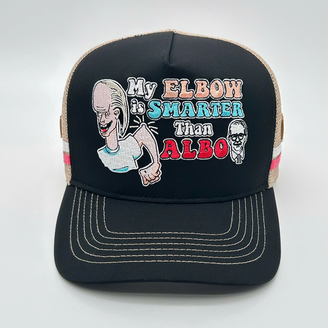 MY ELBOW IS SMARTER THAN ALBO TRUCKER CAP