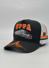 UPPA CHARCOAL GREY ORANGE TRUCKER CAP