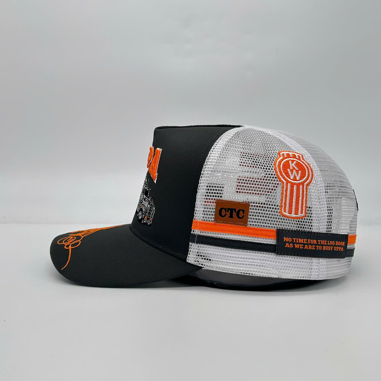 UPPA CHARCOAL GREY ORANGE TRUCKER CAP