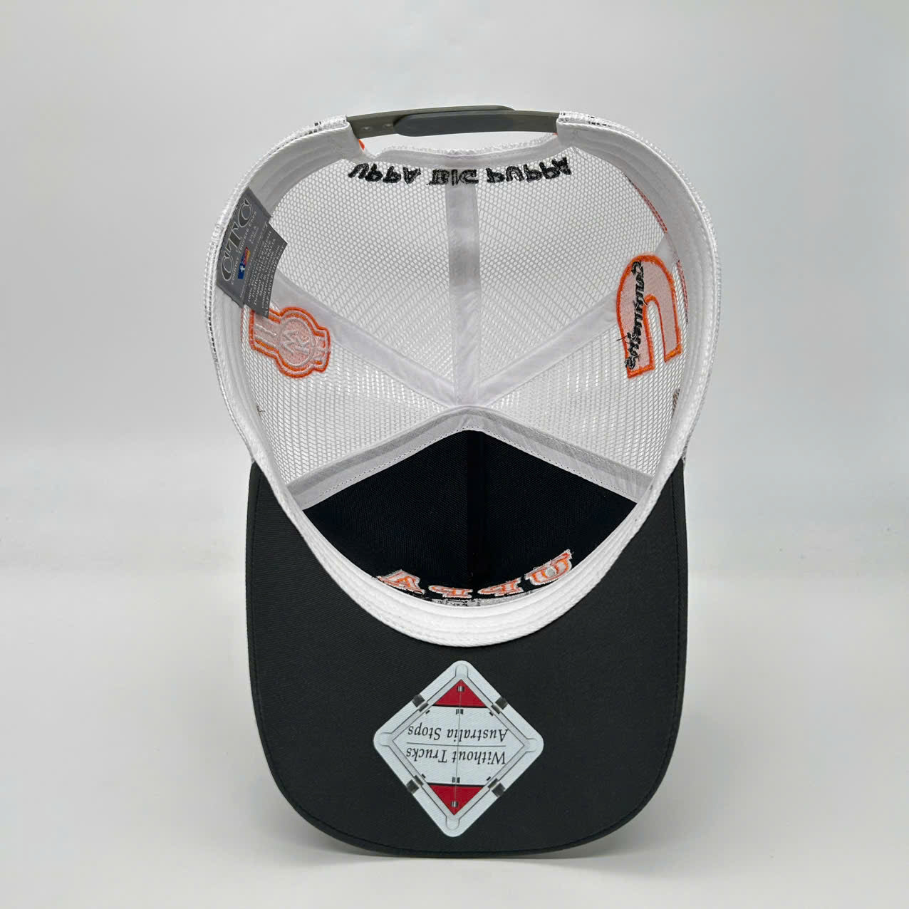 UPPA CHARCOAL GREY ORANGE TRUCKER CAP