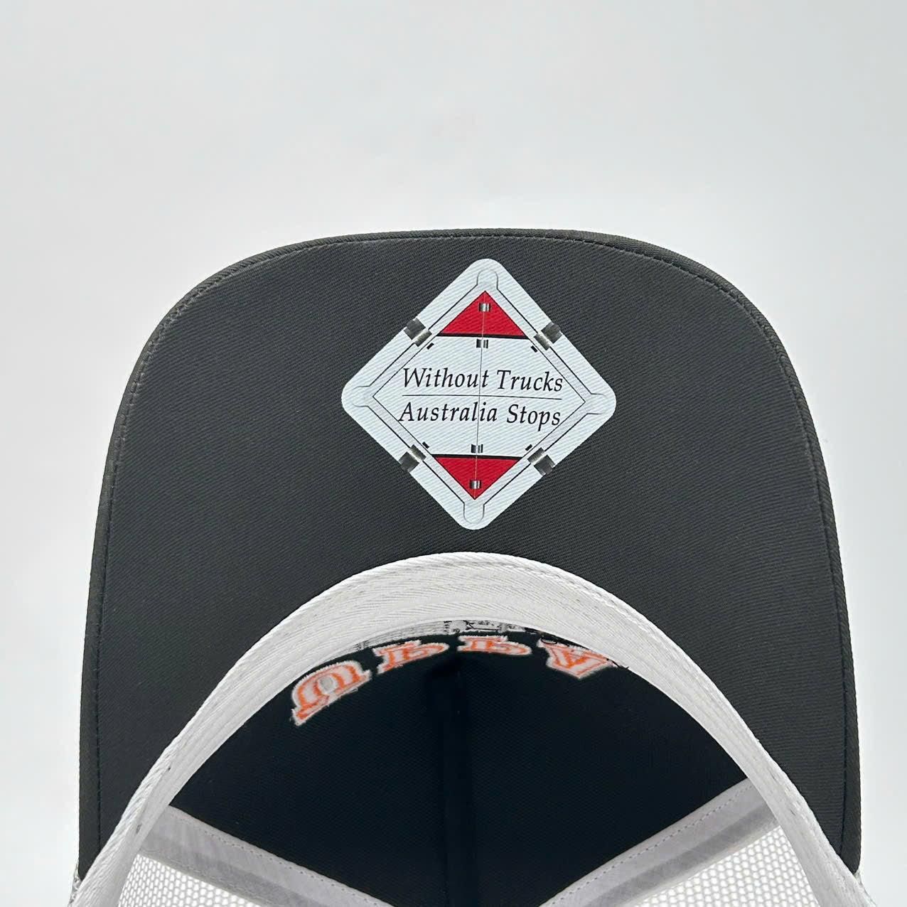 UPPA CHARCOAL GREY ORANGE TRUCKER CAP