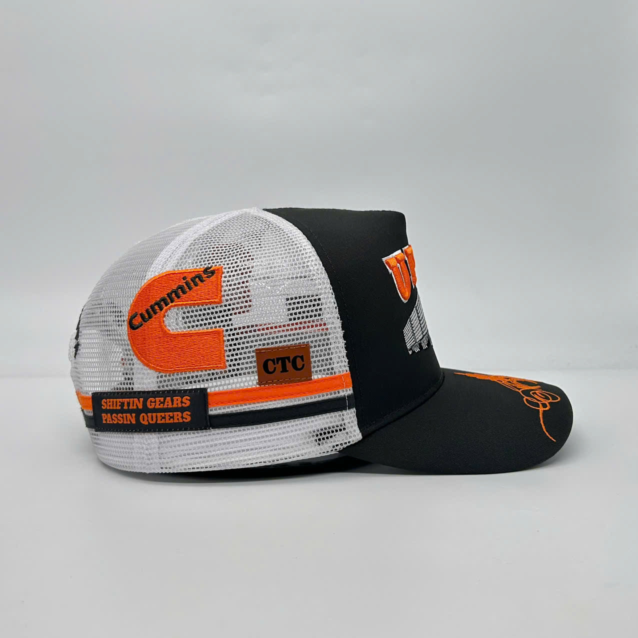 UPPA CHARCOAL GREY ORANGE TRUCKER CAP