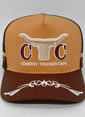 TRUCKER CAP LONGHORN BRAUN