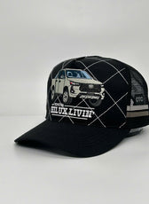 LUX LIVIN BLACK TRUCKER CAP