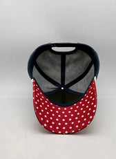 POLKA DOT DENIM TRUCKER CAP