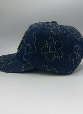 DENIM FLOWER TRUCKER CAP