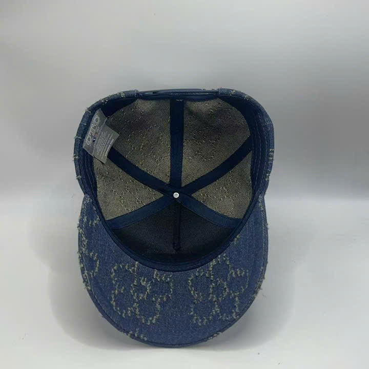 DENIM FLOWER TRUCKER CAP