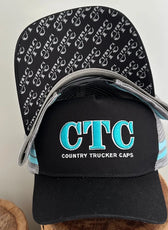 AQUA/BLACK TRUCKER CAP